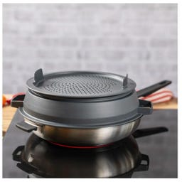 SMART & COMPACT - Passoire & Couvercle Anti-Projections - 1 pcs.