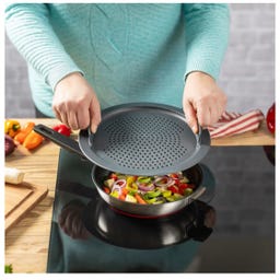 SMART & COMPACT - Passoire & Couvercle Anti-Projections - 1 pcs.