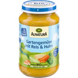 Bio Gartengemüse mit Reis & Huhn Babygläschen - 190 g