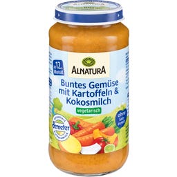 Bio Buntes Gemüse mit Kartoffeln & Kokosmilch vegetarisch - 250 g