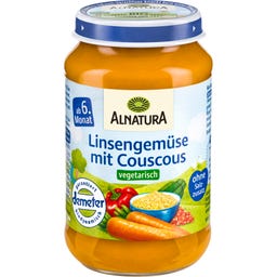 Bio Linsengemüse mit Couscous, Babygläschen - 190 g