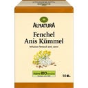 Alnatura Bio herbata - koper włoski, anyż, kminek - 50 torebek herbaty