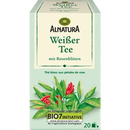 Alnatura Bio Weißer Tee mit Rosenblüten - 20 Teebeutel