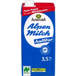 Alnatura Bio Haltbare Alpenmilch 3,5% Fett - 1 l