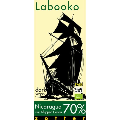 Labooko Bio - 70% NICARAGUA - Sail Shipped Cocoa - 70 g