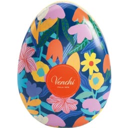 Chocolats dans Boîte en Métal en Forme d'Oeuf de Pâques - bleue