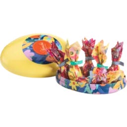 Chocolats dans Boîte en Métal en Forme d'Oeuf de Pâques - jaune