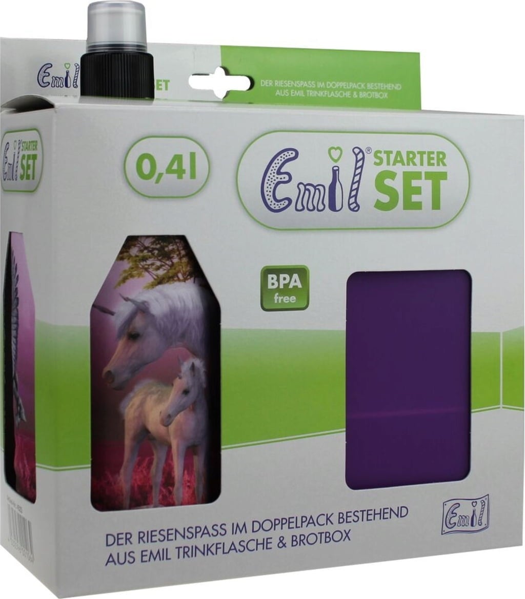 Emil – die Flasche® StarterSet - Jednorožec - 0,4 l