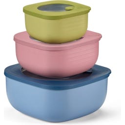 Eco Store & More Storage Containers, Set of 3 - Flat, Blue
