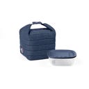 Set kleine Thermotasche mit Frischhaltedose - Jeans