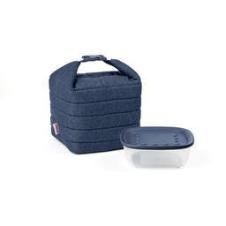 Set kleine Thermotasche mit Frischhaltedose - Jeans