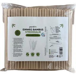 pandoo Disposable Bamboo Straws - 200 Pieces