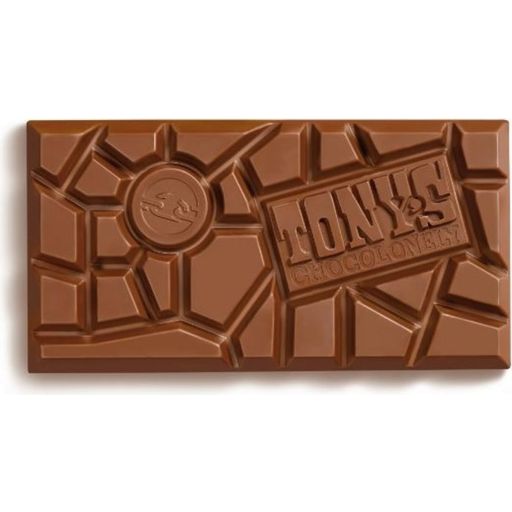 Tony's Chocolonely Mlečna čokolada 42%, preste in toffe - 180 g