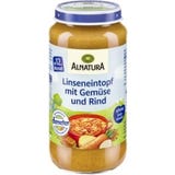 Bio danie gotowe w słoiczku - soczewica z wołowiną