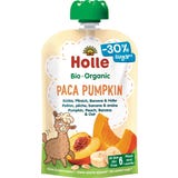 Bio gy&uuml;m&ouml;lcsp&uuml;r&eacute; "Paca Pumpkin - S&uuml;tőt&ouml;k, őszibarack, ban&aacute;n &eacute;s zab"