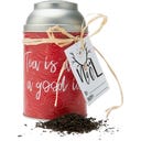 Červená dárková dóza „Tea is always a good idea“ - 1 ks