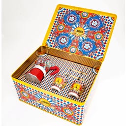 Geschenkbox Dolce & Gabbana Moka Express 2 Tassen Carretto Siciliano + 2 Espressobecher und Rührstäbchen - 1 Stk.