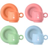 Mercato Della Frutta Espressotassen und Untertassen 4er-Set &ndash; Farbenmix