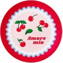 Mercado de la Fruta - Plato de Postre Ø 20 cm - Cerezas - 1 pieza