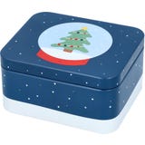 Geschenkbox Let is snow, blau