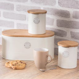 LIVING Bread Bin, 7.5 litres - Pastel Cream