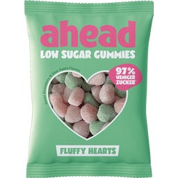 ahead Fluffy Hearts Low Sugar Gummies - 50 g