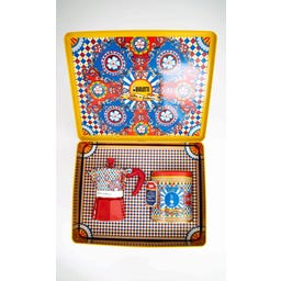 Dolce&Gabbana - Carrito Siciliano - Set Moka Express: 3 Tazas + Perfetto Moka Irresistibile 200 g