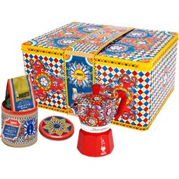 Dolce&Gabbana - Carretto Siciliano - Set Moka Express 3 Tazzine + Perfetto Moka Irresistibile 200 g