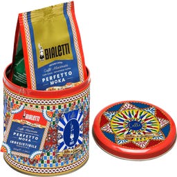 Dolce&Gabbana - Carretto Siciliano - Set Moka Express 3 Tazzine + Perfetto Moka Irresistibile 200 g