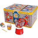 Geschenkbox Dolce & Gabbana Moka Express 2 Tassen Carretto Siciliano + 2 Espressobecher und Rührstäbchen