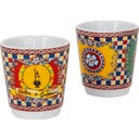 Geschenkbox Dolce & Gabbana Moka Express 2 Tassen Carretto Siciliano + 2 Espressobecher und Rührstäbchen