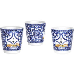 Geschenkbox Dolce & Gabbana Moka Express 6 Tassen Blu Mediterraneo + 3 Espressobecher und Rührstäbchen