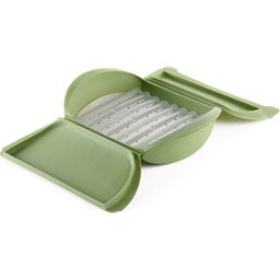 Vaporiera in Silicone con Vassoio - 4 Porzioni - Green
