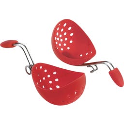 Silikon-Eier-Pochierer - rot,  2er Set - 1 Set