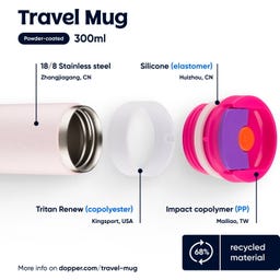 Dopper Travel Mug - 300 ml - Berry Pink