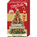 Czekoladowe parasolki – czerwone i złote, 18 szt. - 243 g