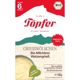 Töpfer Grießwölkchen Bio Milchbrei Weizengrieß - 400 g
