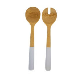 Pebbly Salad Servers 27 cm - Light Grey