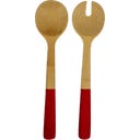 Pebbly Salad Servers 27 cm - Brick Red
