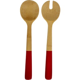 Pebbly Salad Servers 27 cm - Brick Red