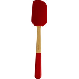 Pebbly Dough Spatula Bamboo/Silicone 25 cm - Brick Red