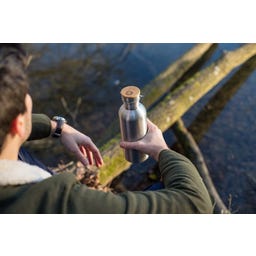 Bambaw Butelka ze stali nierdzewnej, 1000 ml - Natural Steel