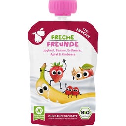 Quetschie Joghurt, Banane, Erdbeere, Apfel & Himbeere - 100 g