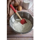Pebbly Dough Spatula Bamboo/Silicone 25 cm - Brick Red