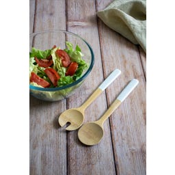 Pebbly Salad Servers 27 cm - Light Grey