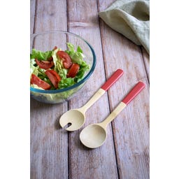 Pebbly Salad Servers 27 cm - Brick Red