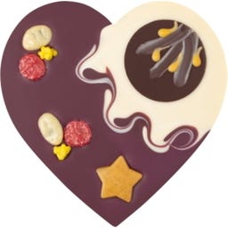 Bio MiXing Fruchtiges Weihnachtsherz mit Nougat de Luxe - 125 g