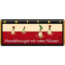 Zotter Schokoladen Bio Mandelnougat mit roten Nüssen - 70 g