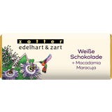 Bio edelhart & zart Wei&szlig;e Schokolade + Macadamia / Maracuja