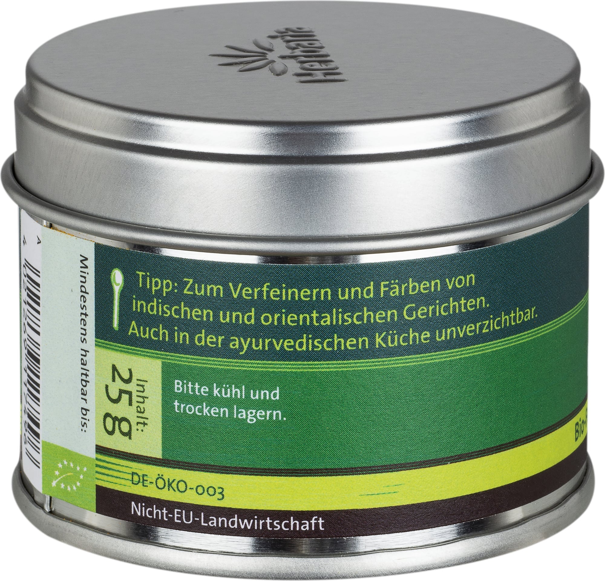 Herbaria Cúrcuma Bio, Molida Fina - 25 g